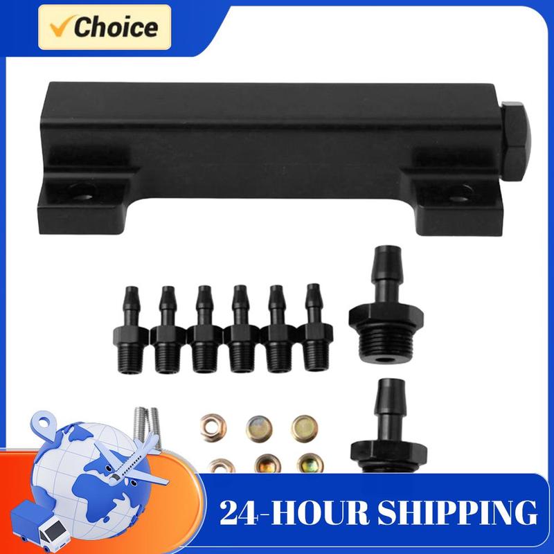 6 Port Intake Manifold Fuel Wastegate Boost Fuel Wastegate Turbo Boost Inlet Outlet Universal Manifold Kit for Car Truck Turbo