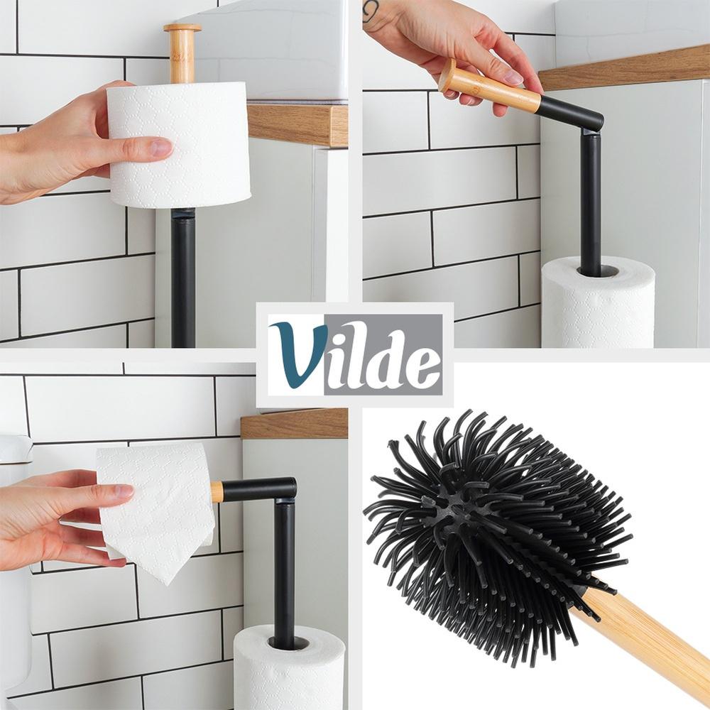 Silikon Toilettenbürste Badezimmer Toilettenpapierhalter 2 in 1