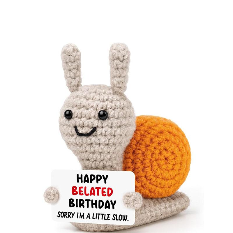 

2026 Creative Emotional Support Crochet Doll Cute Positive Animals Handwoven Doll New Year Gift Bookshelf Decor