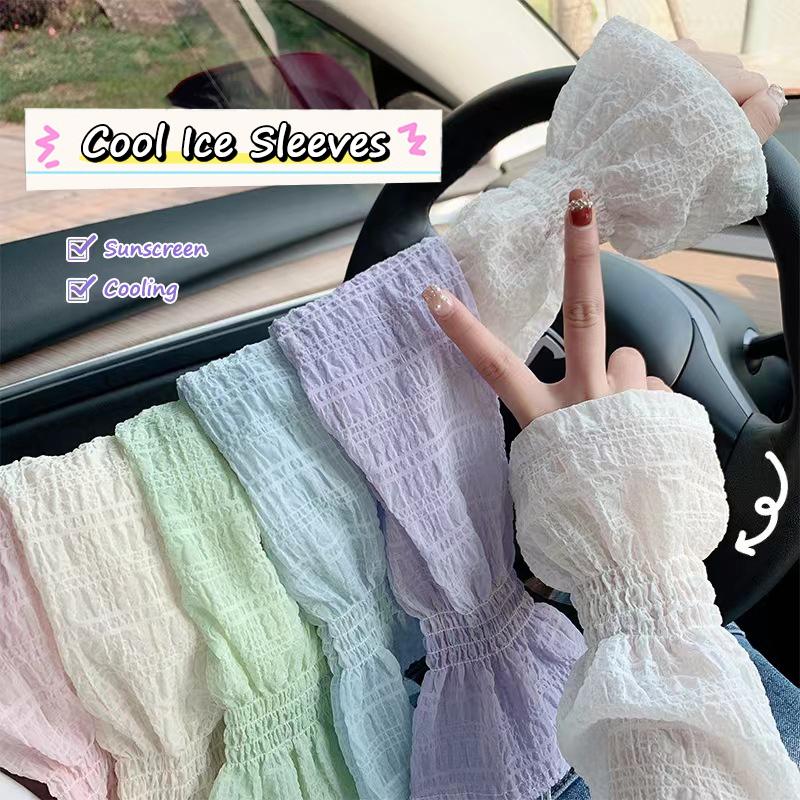Star Chiffon Yarn Puff Ice Sleeves Daily Clothing Decor Versatile Photography Atmosphere Props Women Sun Protection Uv Arm Cover