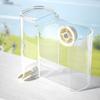 Transparent Automatic Bird Feeder Leak-proof Hanging Bird Feeding Container Plastic Large Capacity Parrot Food Box Cockatiel