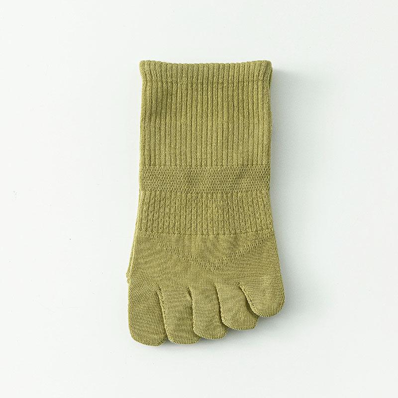 Damskie oddychające bawełniane skarpetki z siateczki na palce - Pięciopalczaste, Przeciw otarciom, Jednokolorowe, Krótkie letnie skarpetki sportowe