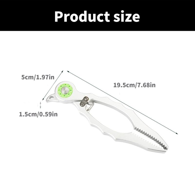 Fish Plier Multifunction Fish Gripper Aluminum Fishing Line Cutter with Safety Lock for Anglers Fishing Tackle