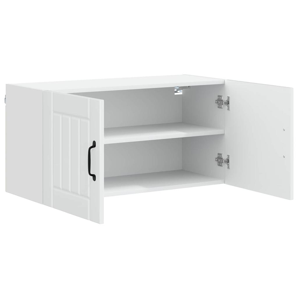 Wall Cabinet LUCCA High Gloss White 80 X 31 X 40 Cm Particleboard