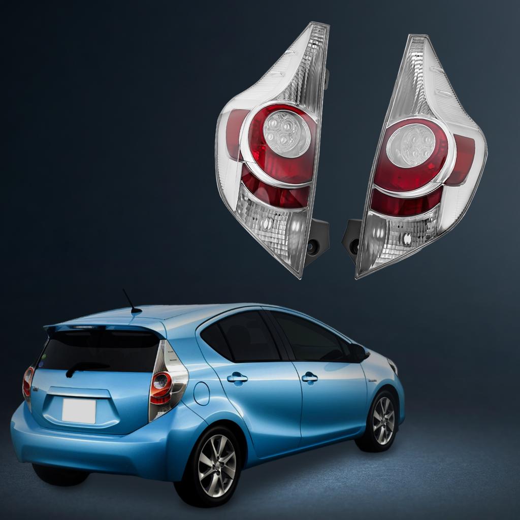 Halogen Left or Right Tail Light Assembly for Toyota Prius C 2012-14,Stable Performance Passenger Side or Driver Side Taillights