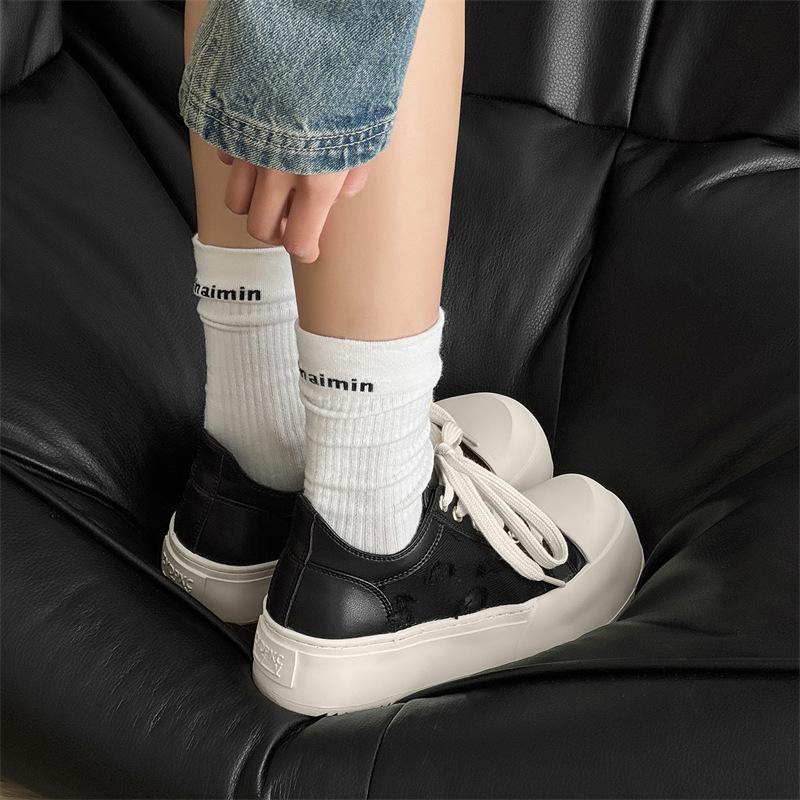 2025 new summer casual board shoes platform heightening couple big head derby shoes 45455-35355-J