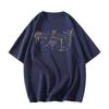 American high street pure cotton white short-sleeved t-shirt women's new summer loose large size trendy brand design half-sleeved top