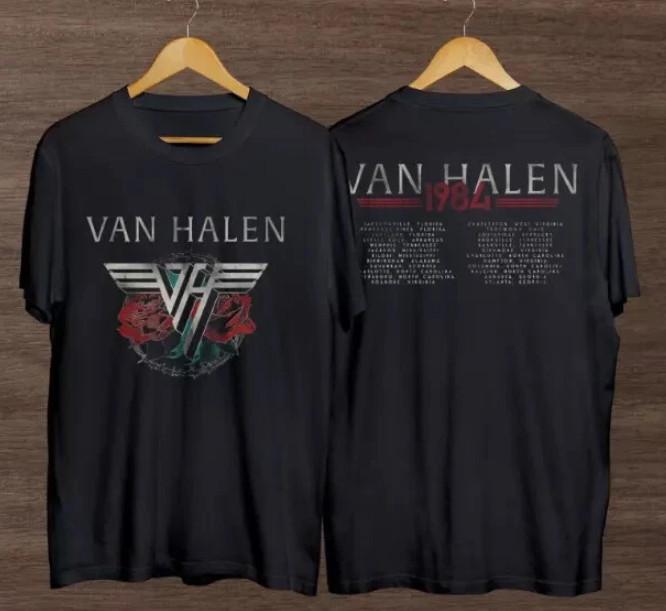 1984 Van Halen Tour TShirt Vintage Van Halen 1984 Music Concert Tour TShirt Unisex T-Shirt S
