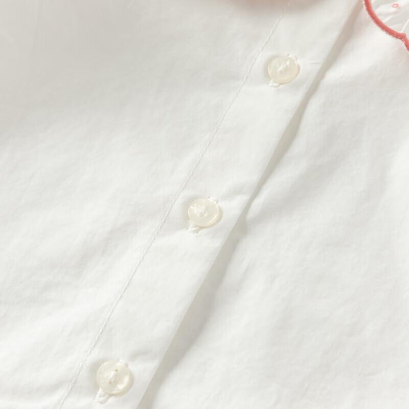 DAVE & BELLA Girls' Short Sleeve Cotton Shirt