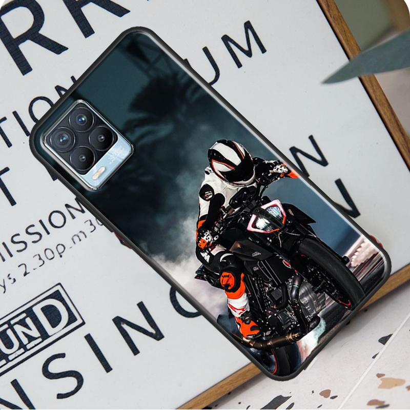 Moto Cross Motorrad Sport Hülle Für Realme C21 C11 C15 GT Neo2 Master 8 Pro 8i OnePlus 9 Pro 8T 9R Nord2 Coque Cover