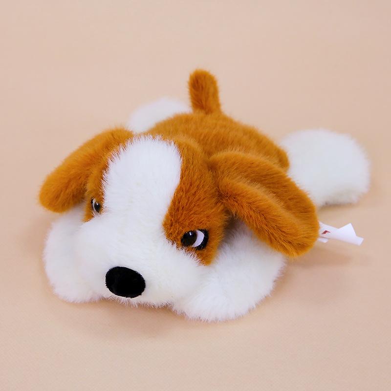 

Милый щенок Ван Ван, знаменитая кукла-собака, плюшевая игрушка-симуляция, лежащая собака, ладошечная кукла-сокровище, милый питомец в подарок 20-22 cm or so