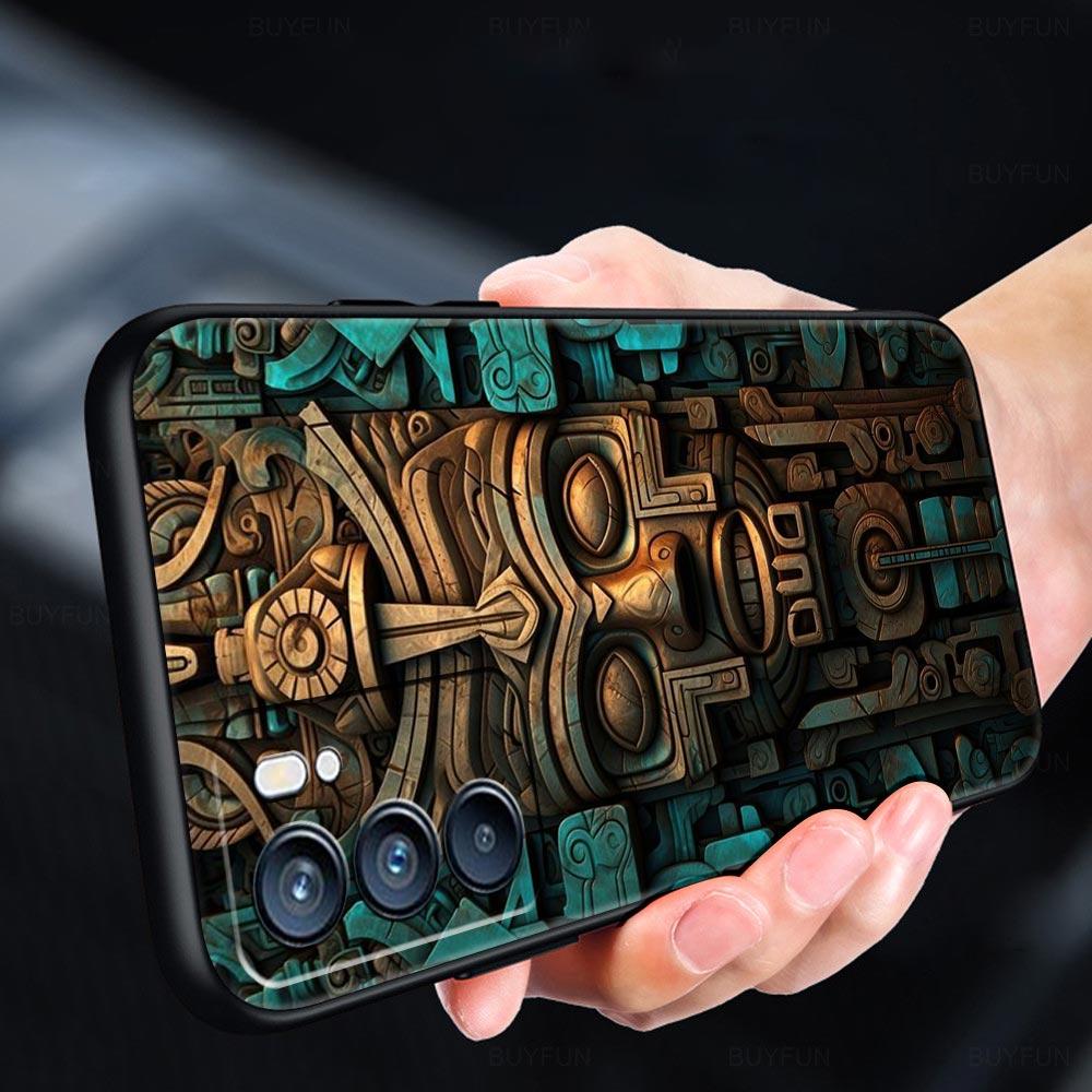 Vintage Totem Painting Phone Case For Oppo Reno 13 12 11 10 7 F Find X5 X6 A98 A80 A79 A78 A57 A54 A31 A17 Pro 5G Soft TPU Cover