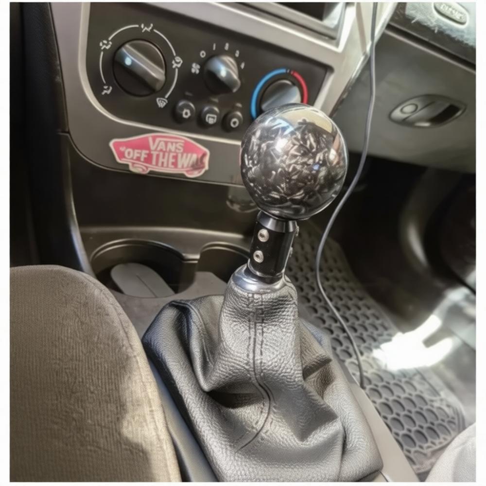 Racing Carbon Fiber Gear Shift Knob Universal Automotive Manual Shifter Stick Head Oval Shape Style Car Interior Upgrade