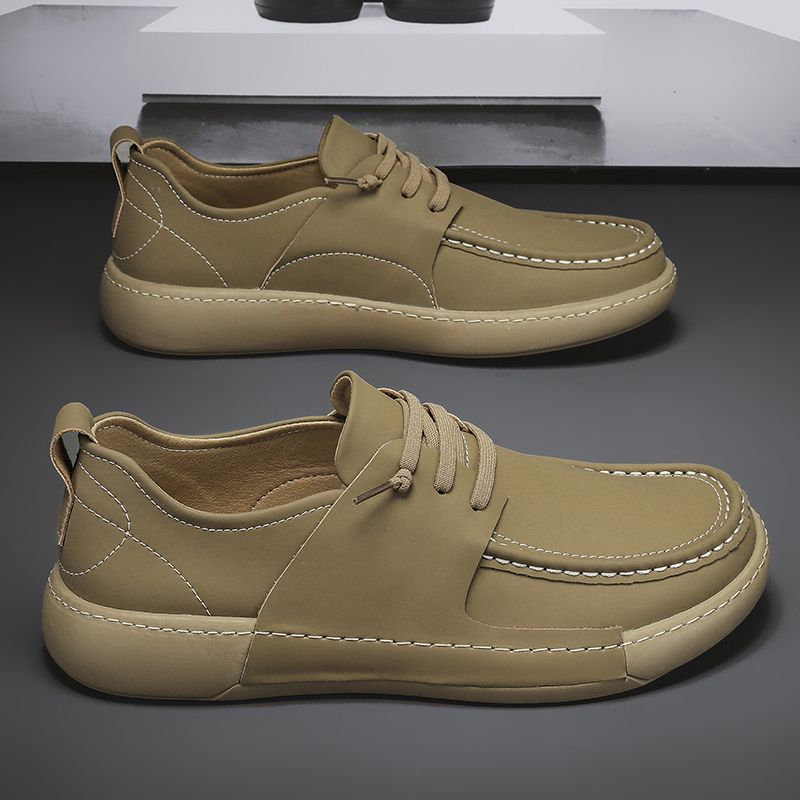 

Platform Height Increasing Round Toe Men s Leather Loafers Shoes Retro Classic Original Elegant New in Slip-on Male Casual Shoe 39