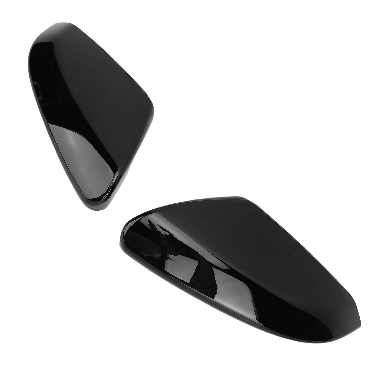 

Side Door Rearview Mirror Cap Bright Black Weatherproof Car Door Side Mirror Cover