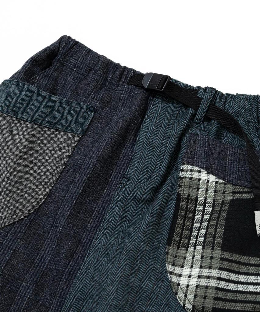 [go Slow Caravan] 350207 WOOL-LIKE FABRIC Crazy Side Pocket Skirt, Gray, Free Size