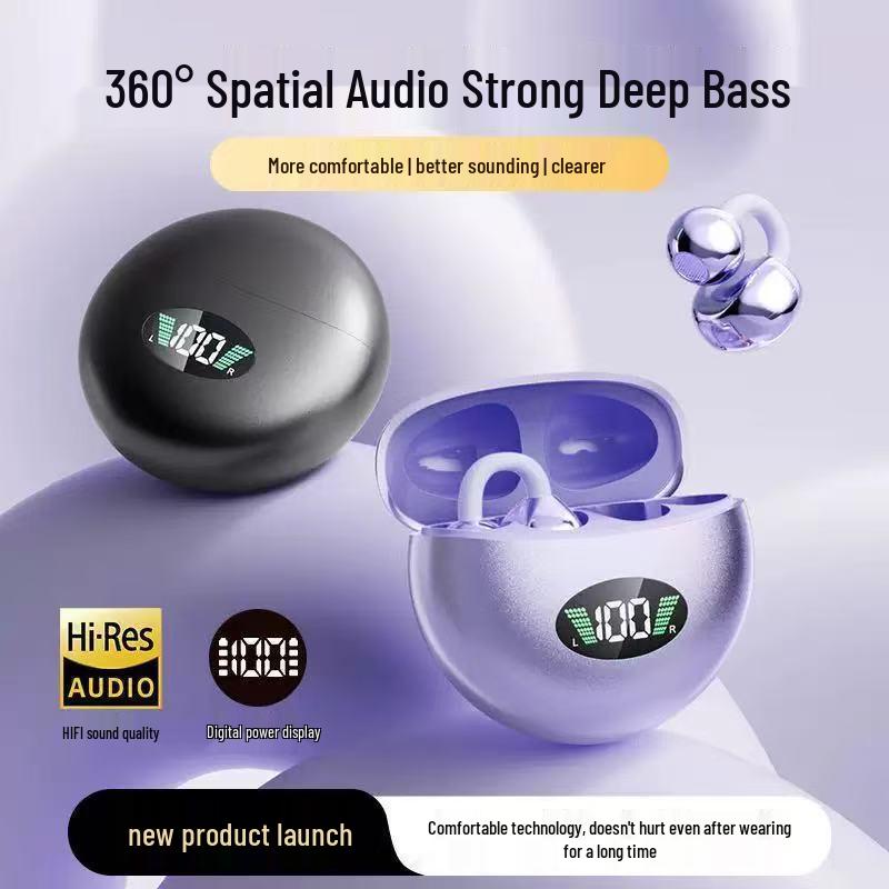 Q71 Bluetooth Earclip: Bone Conduction, High-Quality Sound, Noise Reduction, Long Battery Life, Universal Sports Model.