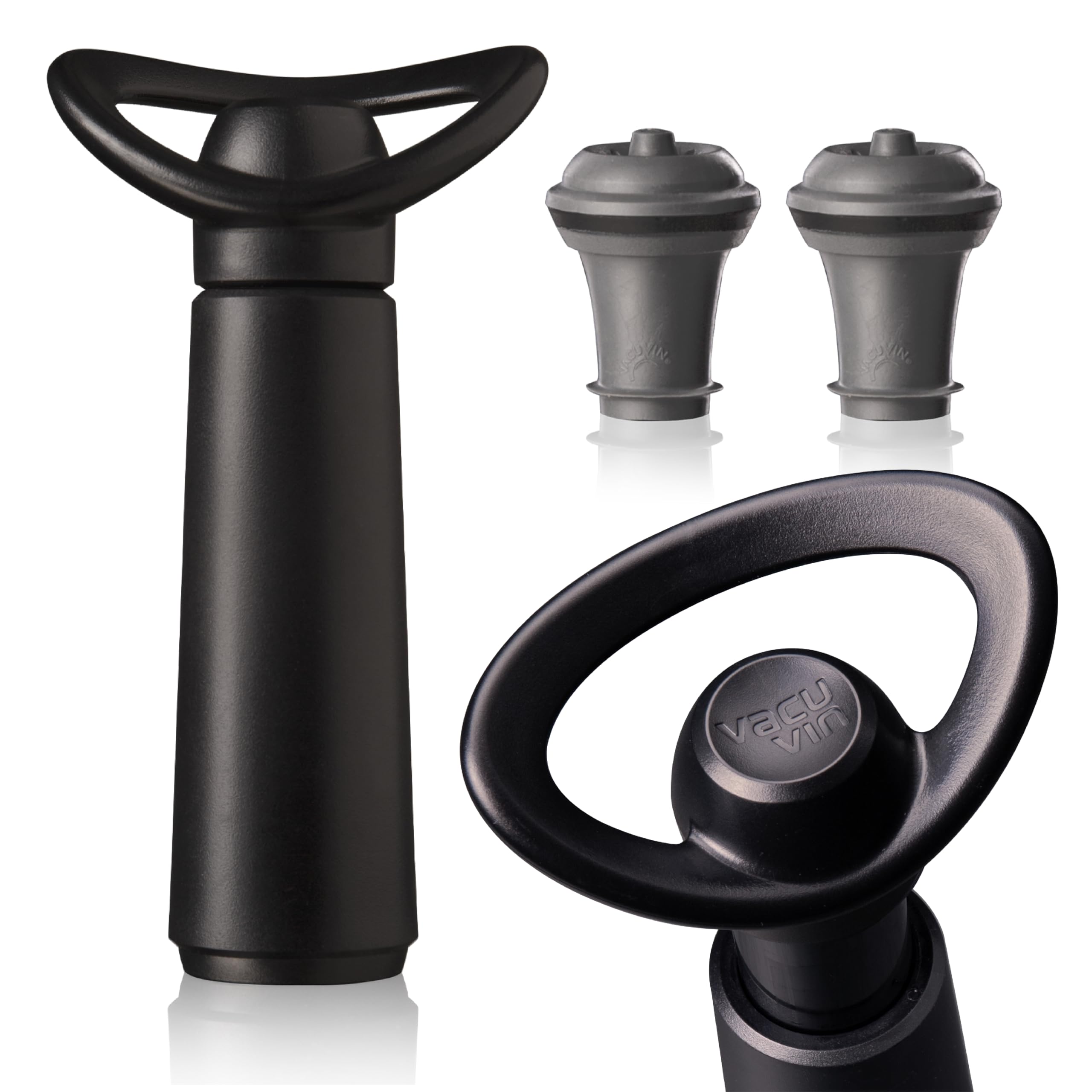 

vacu vin Wine Saver Concerto with 2 Black [Official Import] Stoppers, чёрный