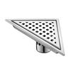 Modern  Stainless Steel Corner Drain Triangle Shower Floor Strainer with Overflow and Tile Insert for Bathroom