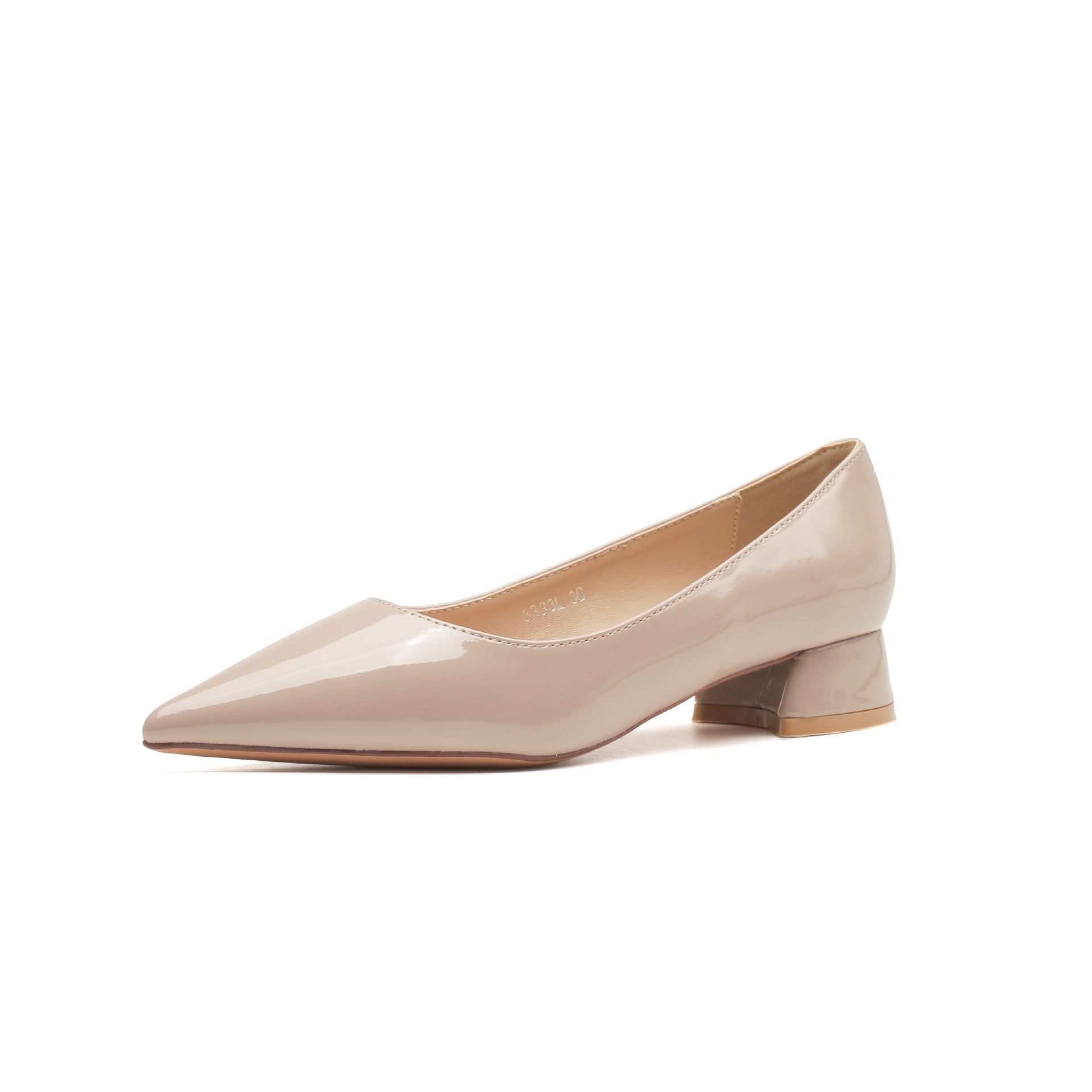 

L короткие лакированные туфли из кожи с острым носком, женские туфли на каждый день, универсальные, удобные, на высоком каблуке, рабочие туфли 37