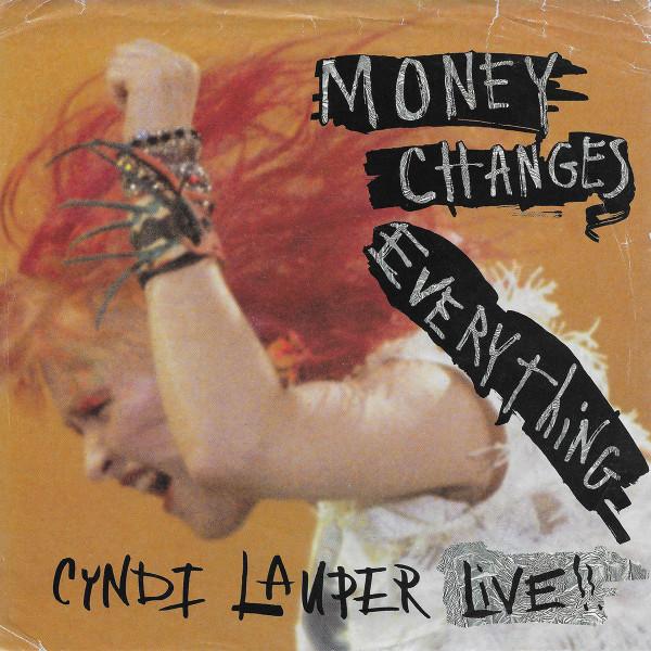 7-дюймовая пластинка CYNDI LAUPER Money Changes Everything Live 3704737 Портрет 1984 Канада Рок Б/у