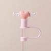 Cute Strawberry Straw Cover Caps For Stanley Cup 40 oz Tumbler Accessories Kawaii Silicone Straw Toppers Cap For 10mm Straws