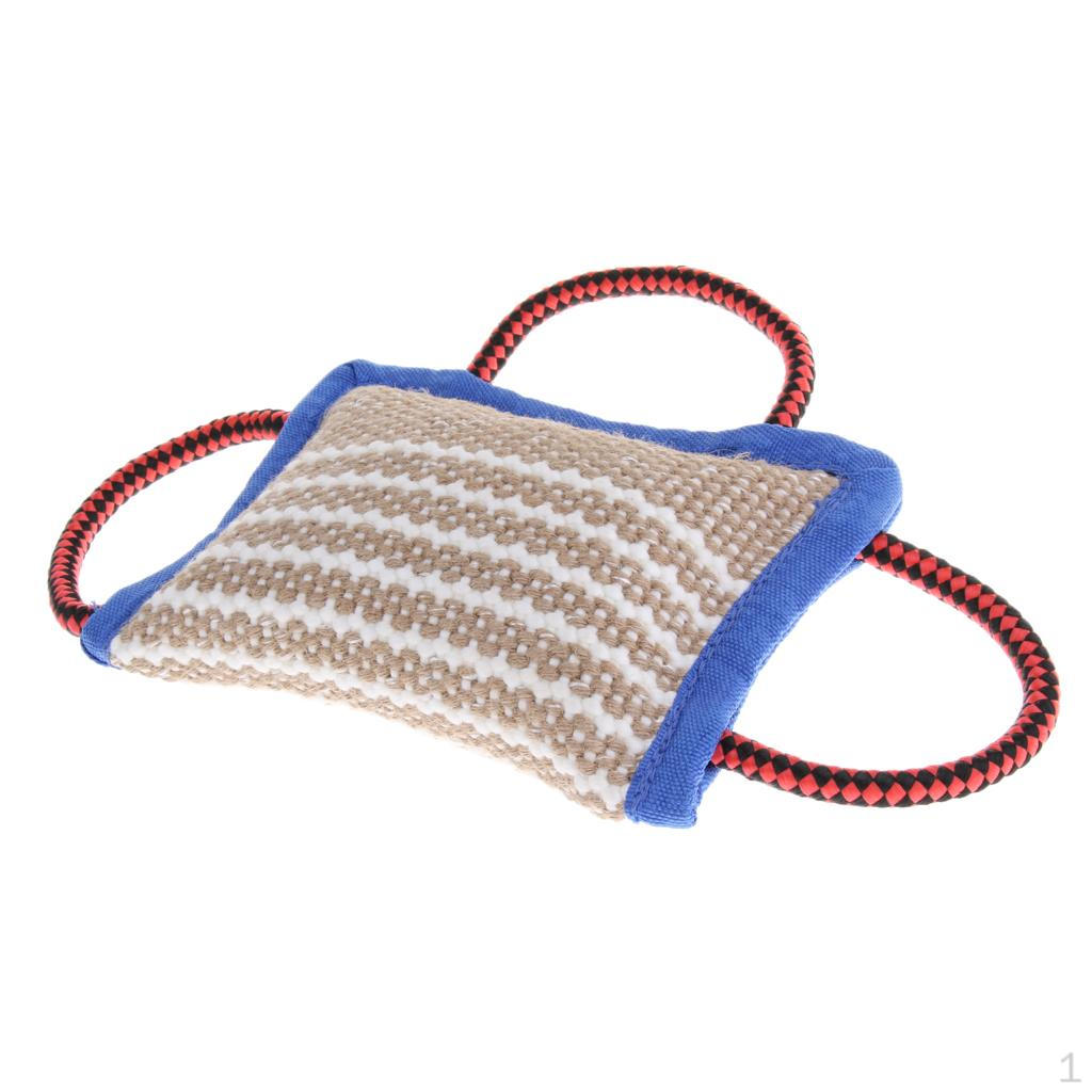 

Кусачка с удобными и прочными ручками — игрушка-буксир для средних и крупных собак Blue L