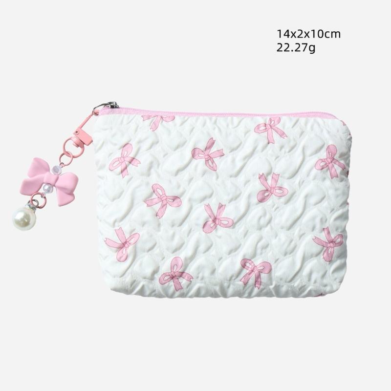 Cosmetic Bag Large Capacity Toiletry Bag Aesthetic Cosmetic Organizers Bows Makeup Bag Skincare Organisers for Women