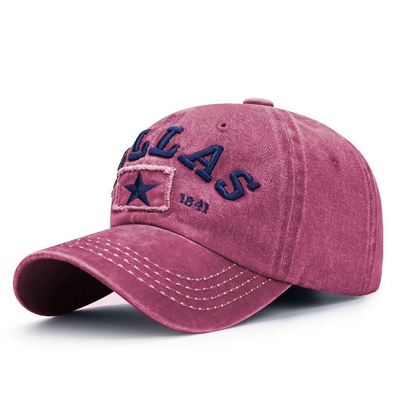 Washed 3D Letter Distressed Baseball Cap with Sun Protection for Men and Women