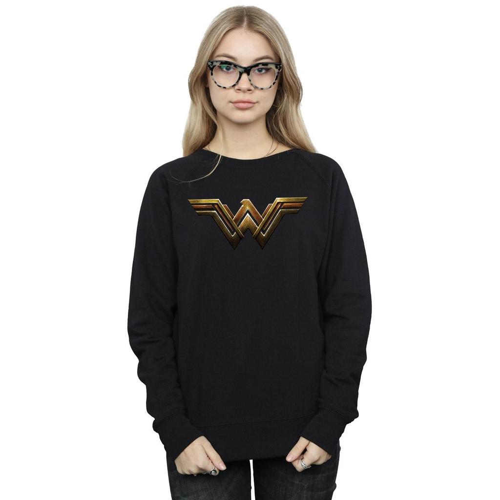 DC Comics Womens/Ladies Justice League Movie Wonder Woman Emblem Sweatshirt
