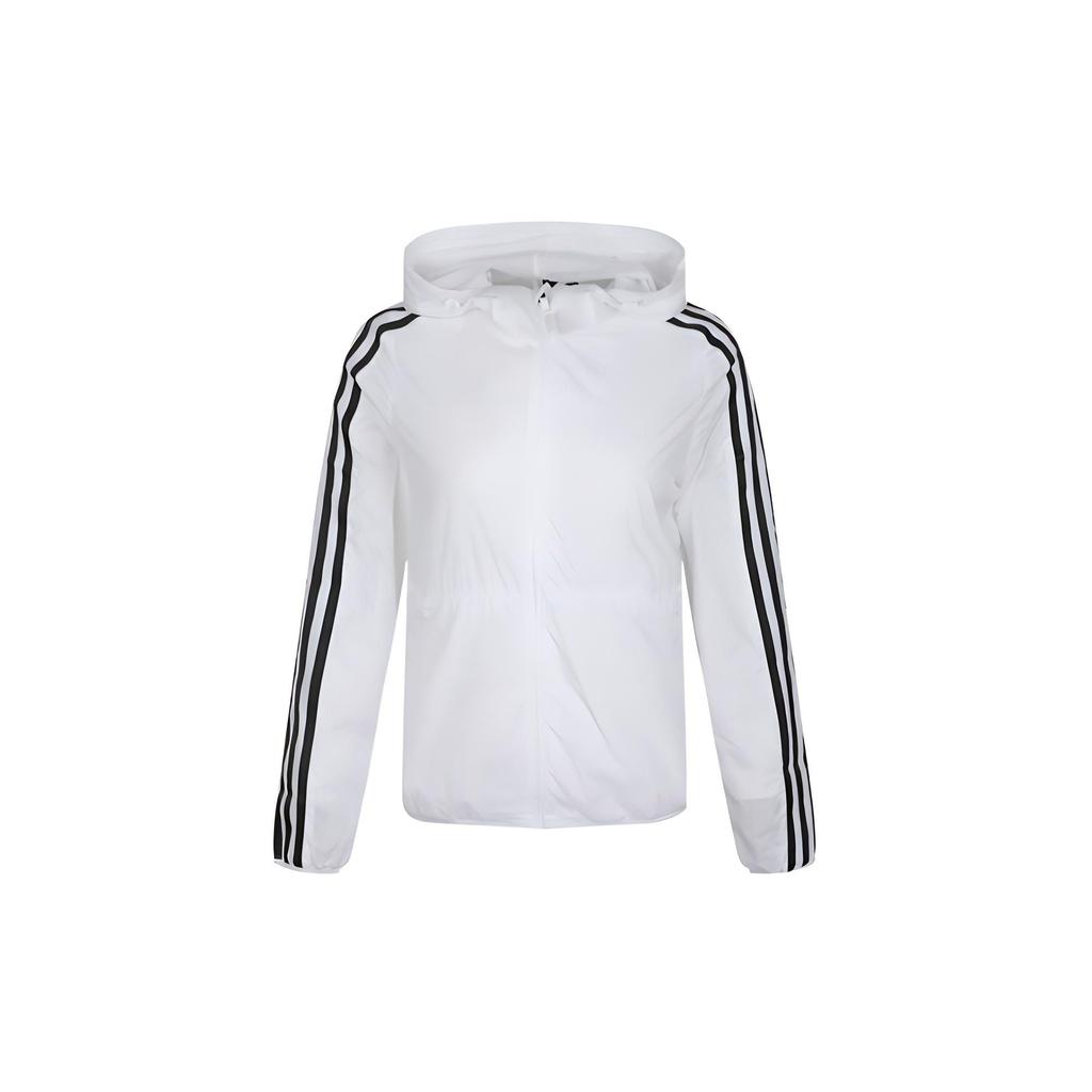 Adidas Hooded Woven Windbreaker Jacket Women Jackets White EH3908