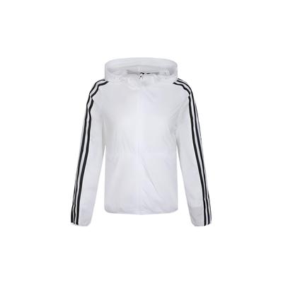 Hooded Woven Windbreaker Jacket Women Jackets White EH3908