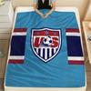 USA Fußball bedeckte Flanelldecke, weicher Überwurf für Schlafzimmer Sofa, waschbar, Fußballfanartikel, tolles Geschenk.