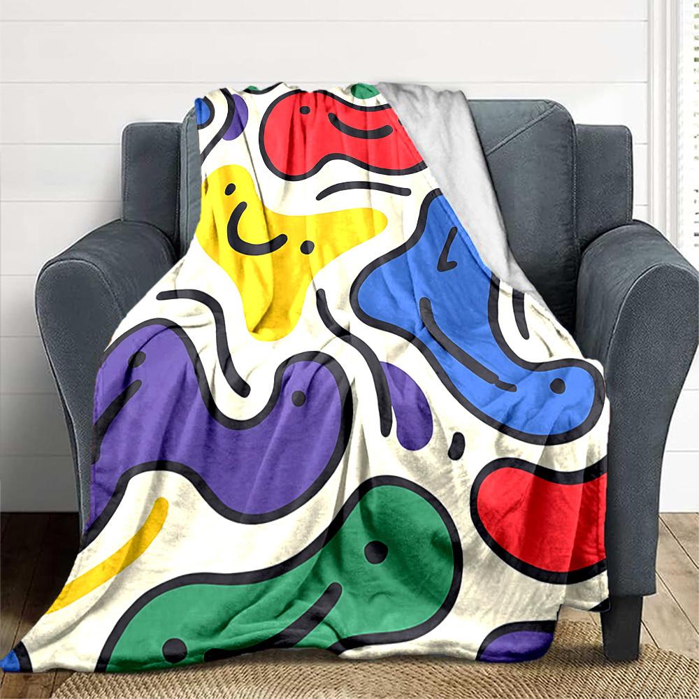 1pc Colorful Patterns Blanket Warm,Perfect for Camping And Travel, Making It a Great Gift for Any Season yy250904189