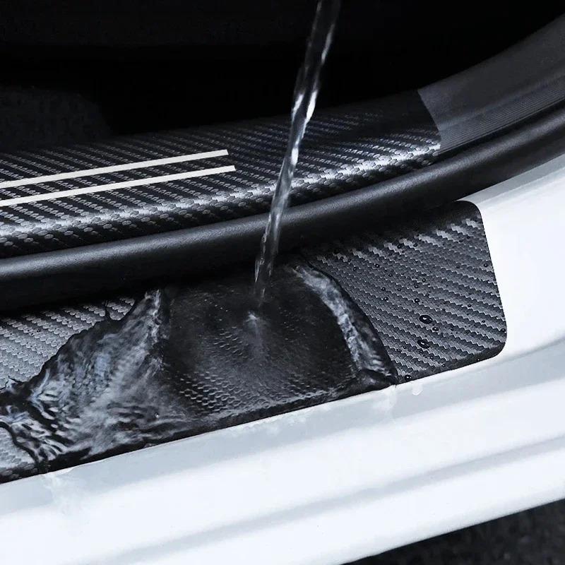 1/4/5PCS Carbon Fiber Car Doorsill Fender Sticker Is Suitable for Volvo XC60 XC 60 Leather Carbon Fiber Decor Decal Threshold
