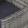 VidaXL Garden Dining Furniture 11pc and Cushions Wicker Resin Grey 43957
