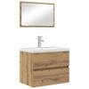 Bathroom Furniture Set 2 Pcs Artisan Oak Plywood and Metal