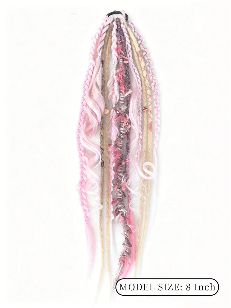 New Elastic Dreadlock Ponytail, Bohemian Style Hair Tie, Braided Ponytail Hair Extensions, DIY Dreadlock Ponytail Hair Extensions