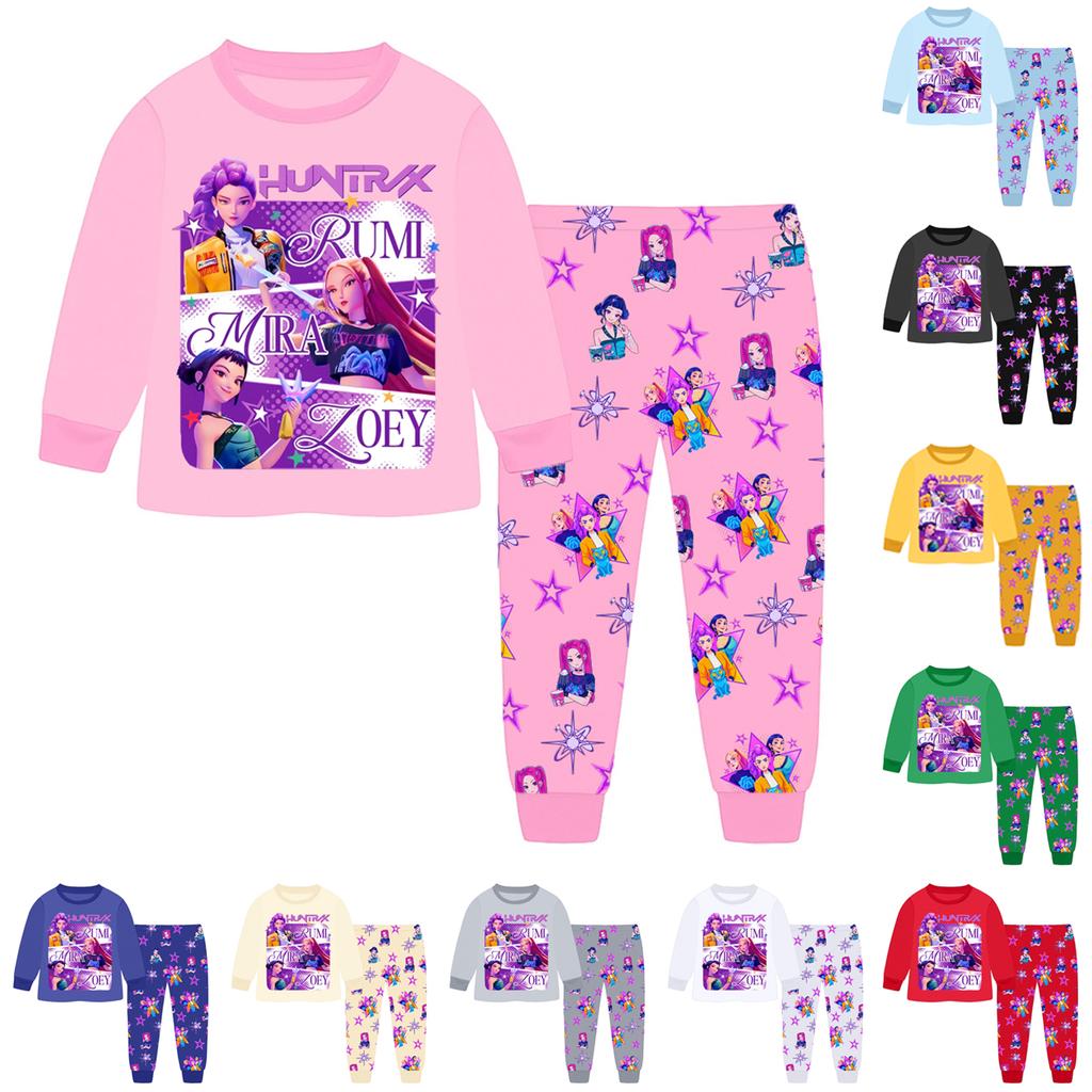 Children's Fashion Suit Skirt Round Neck Long Sleeve Top Pants