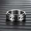 Star Moon Spinning Rings Women Men Fidget Spinner Ring Relief Stress Worry Rings