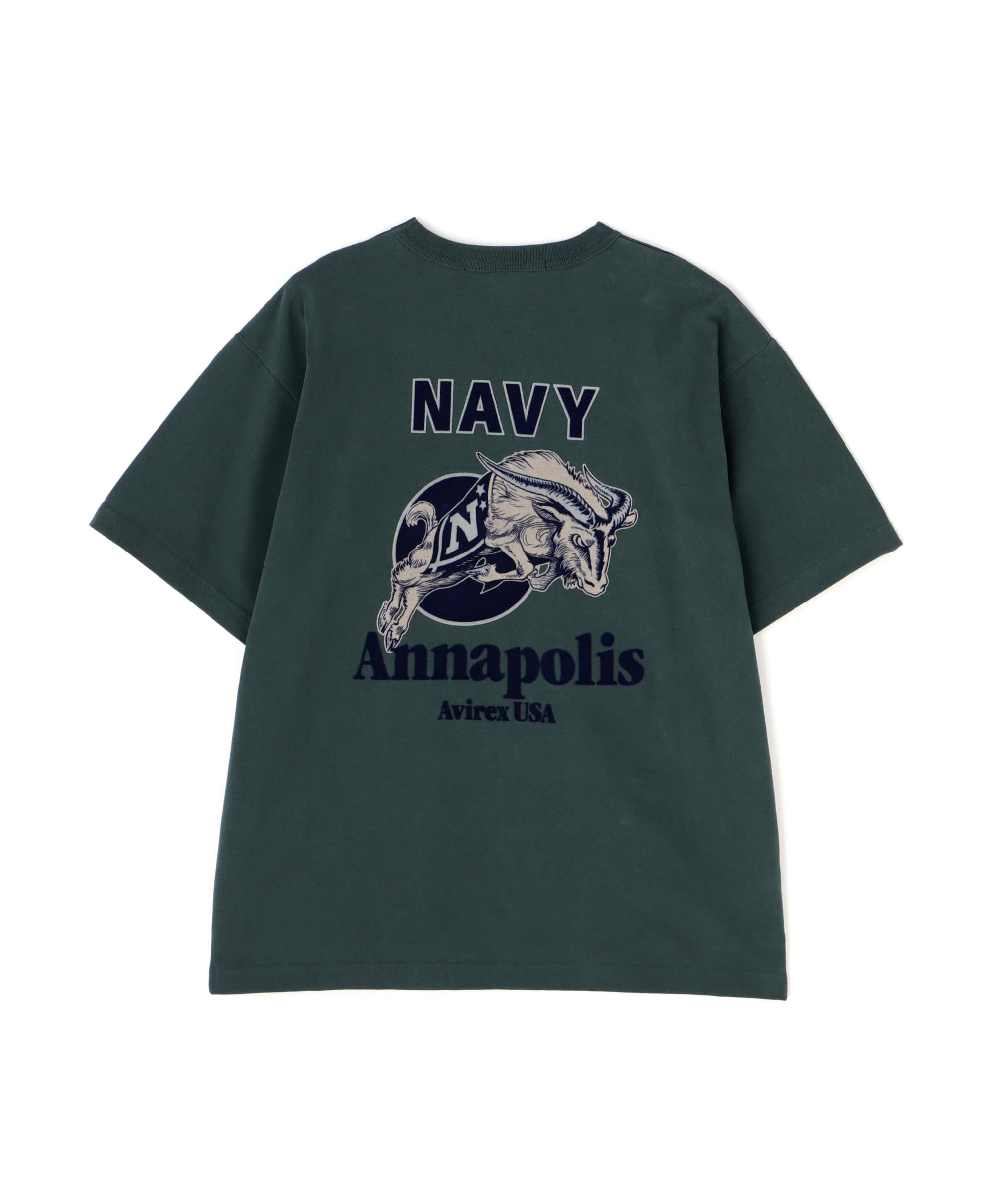 Avirex ACADEMY Military Academy Short Sleeve Size Dark MIL. T-SHIRT  US. NAVY  T-Shirt, Men s, 2XL, Green, 783-5134027