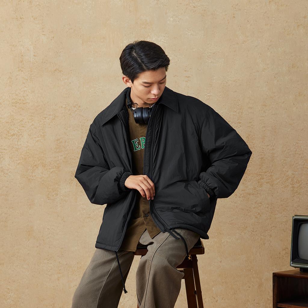 Li Ning Sports Lifestyle Series Water-Resistant American Vintage Versatile Casual Comfortable Breathable Loose Fleece Warm Jacket Men Jacket AJDV335-1