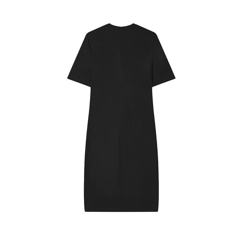 New FILA Short Sleeved Dresses Women's Black F11W425304FBK