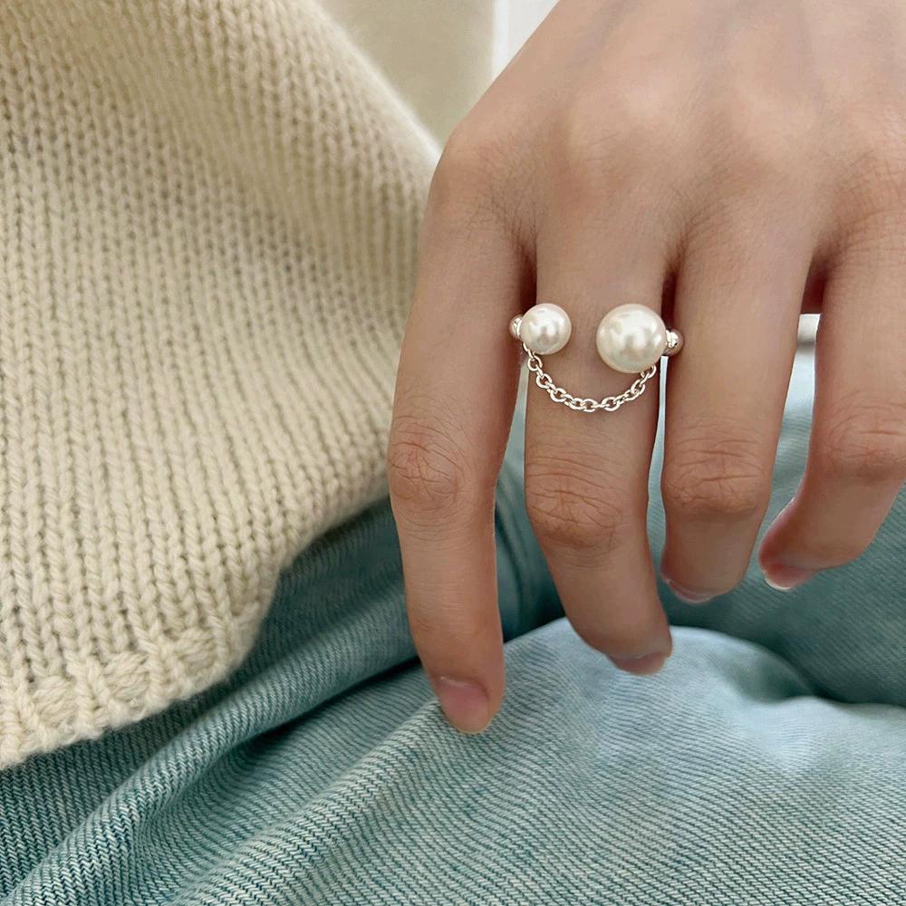 925 Silver Rings for Women Couple Minimalist Handmade Simple Blue Stone Star Ring Party Jewelry Gift Prevent Allergy