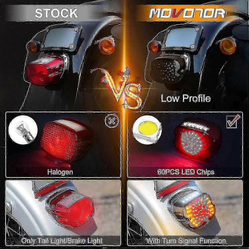 Smoked Taillights for Harley Davidson Dyna with LED Technology