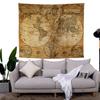 Beach Carpet Cloth Scenic Nordic Vintage Background Machine Woven Tapestry Room Bedroom Map Wall Customizable Hand Washable