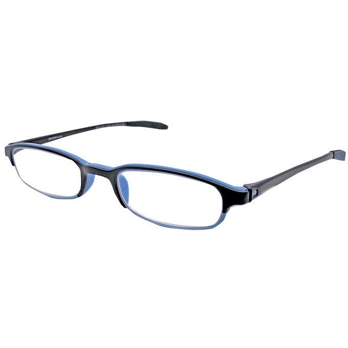 RSINC Smarty Full Rim Light Weight Rectangular Unisex Eye Frame |eyeglass for All Ages (Blue Black, Medium) Tax 54013 PD 63-12-140 mm
