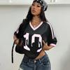 Women's V-Neck Soccer for Fans Retro Football Top
