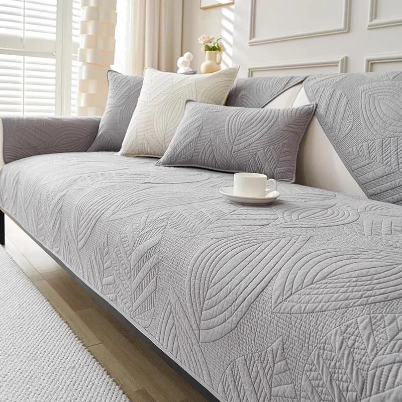 

Nordic Simple Solid Color Диванная подушка Four Seasons Чистая хлопковая ткань Противоскользящая подушка для сидения из цельного хлопка Современный чехол для дивана Home 1pc 45x45 pillowcase
