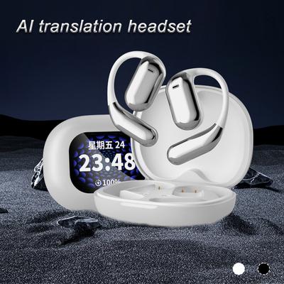Hanging Ear AI Intelligent Translation Bluetooth Headphones With LCD Color Screen Noise-Cancelling Sports Headphones